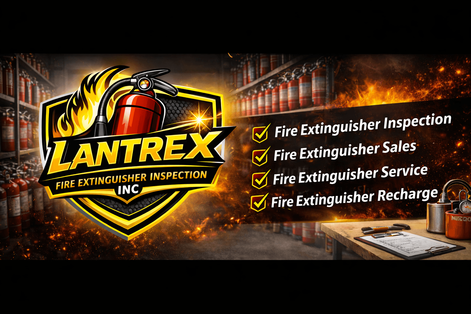 Lantrex Fire Extinguisher Inspection - professional fire extinguisher inspection, sales, service, and recharge